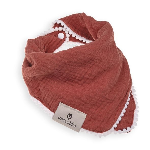 MACESHKA SLINTÁČEK NATURE DVOJITÝ S OZDOBNÝM OKRAJEM - BRYNDÁKY - KRMENÍ