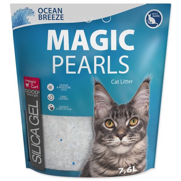 KOČKOLIT MAGIC PEARLS OCEAN BREEZE 7,6L - SILIKÁTOVÉ STELIVO PRO KOČKY - CHOVATELSKÉ POTŘEBY MALVÍKZOO