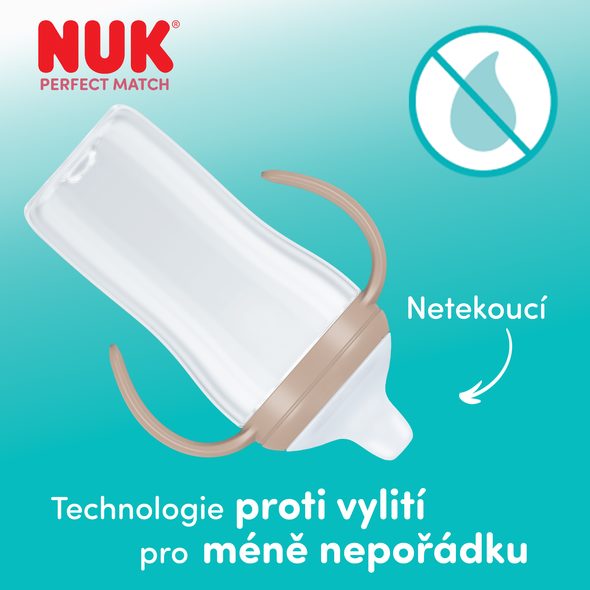 NUK PERFECT MATCH LAHVIČKA NA UČENÍ HIPPO 260 ML - KOJENECKÉ LAHVE - KRMENÍ