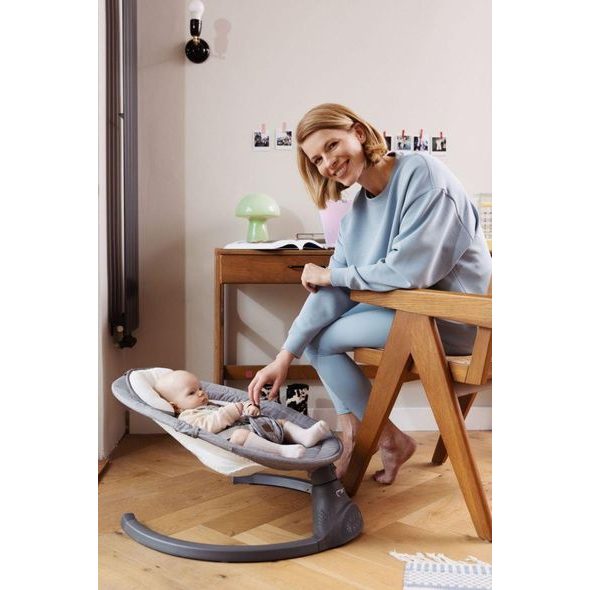 MOMI ELEKTRICKÁ HOUPAČKA KENANI TMAVĚ ŠEDÁ - LEHÁTKA A HOUPADLA - SPINKÁNÍ