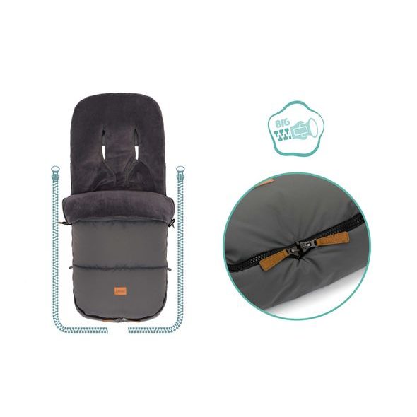 FILLIKID FUSAK ZIMNÍ KINLEY GREY - FUSAKY DO KOČÁRKU - KOČÁRKY A PŘÍSLUŠENSTVÍ