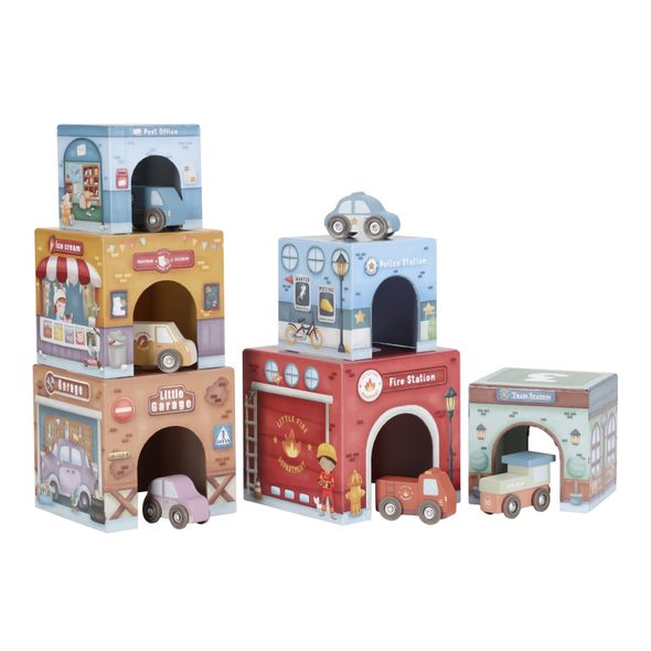 LITTLE DUTCH KOSTKY STOHOVACÍ S AUTÍČKY - LITTLE DUTCH - PRO DĚTI