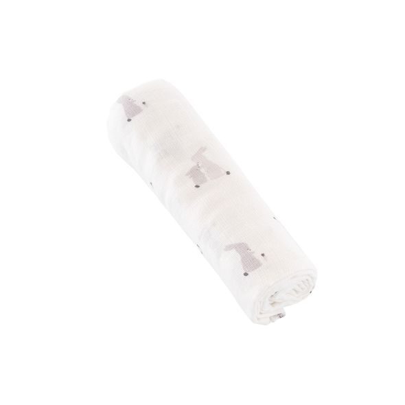 TRÄUMELAND LÁTKOVÉ PLENY 3KS 80 X 80 CM HOPHOP BUNNY GRAU - LÁTKOVÉ PLENY ALL IN ONE - PŘEBALOVÁNÍ