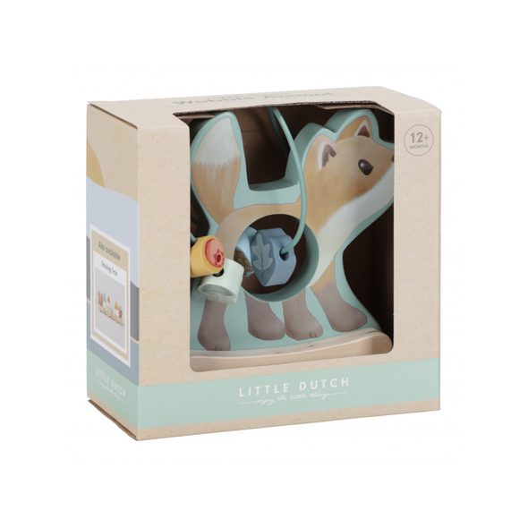 LITTLE DUTCH LIŠKA SE SPIRÁLOU DŘEVĚNÁ FOREST FRIENDS - MOTORICKÉ A HRY - PRO DĚTI