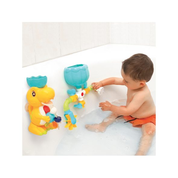 LUDI VODNÍ MLÝNEK S POTRUBÍM DINOSAURUS - HRAČKY DO VANY - PRO DĚTI