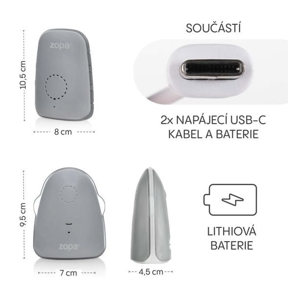 ZOPA DIGITÁLNÍ AUDIOMONITOR WATCHER - ELEKTRONICKÉ CHŮVIČKY - SPINKÁNÍ