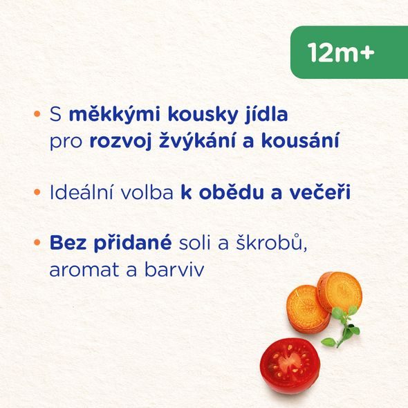 SUNAR PŘÍKRM LASAGNE S HOVĚZÍM MASEM 12M+ 235G - MASO/ZELENINA - KRMENÍ