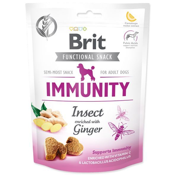 BRIT CARE DOG FUNKČNÍ PAMLSEK IMMUNITY INSECT 150 G - DOPLŇKY STRAVY PRO PSY - CHOVATELSKÉ POTŘEBY MALVÍKZOO