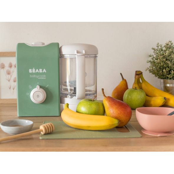 BEABA PARNÍ VAŘIČ + MIXÉR BABYCOOK EXPRESS SAGE GREEN - KUCHYŇSKÉ PŘÍSTROJE - KRMENÍ