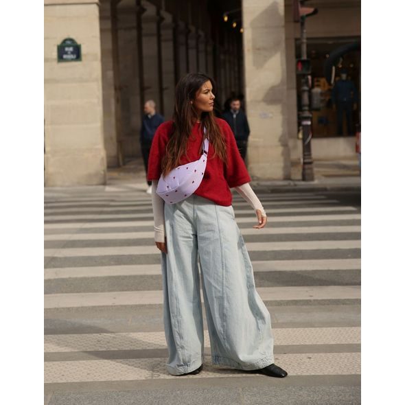 STUDIO NOOS PUFFY ADULT FANNY KABELKA PURPLE HEARTS - ORGANIZÉRY A KOŠÍKY - KOČÁRKY A PŘÍSLUŠENSTVÍ