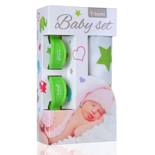 T-TOMI BABY SET BAMBUSOVÁ OSUŠKA S POTISKEM + KOČÁRKOVÝ KOLÍČEK - HÁČKY, POPRUHY A KOLÍČKY - KOČÁRKY A PŘÍSLUŠENSTVÍ