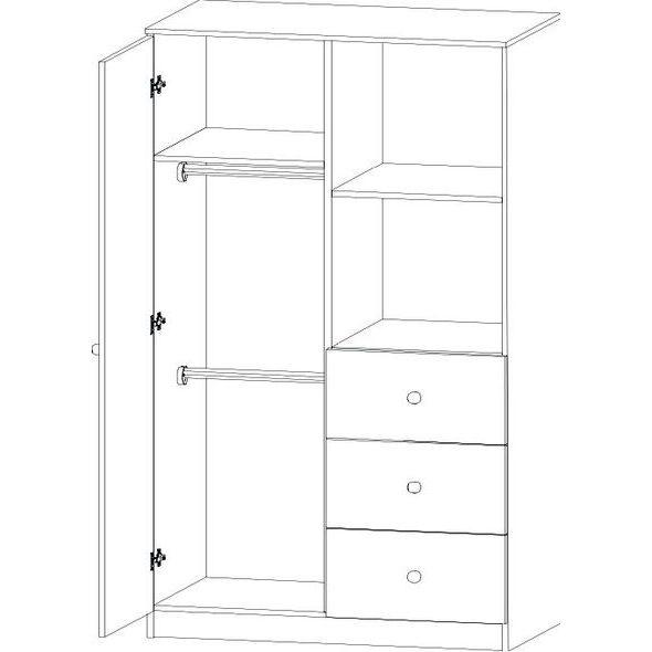 FAKTUM MIA WHITE KOMBINOVANÁ SKŘÍŇ - SKŘÍNĚ - SPINKÁNÍ