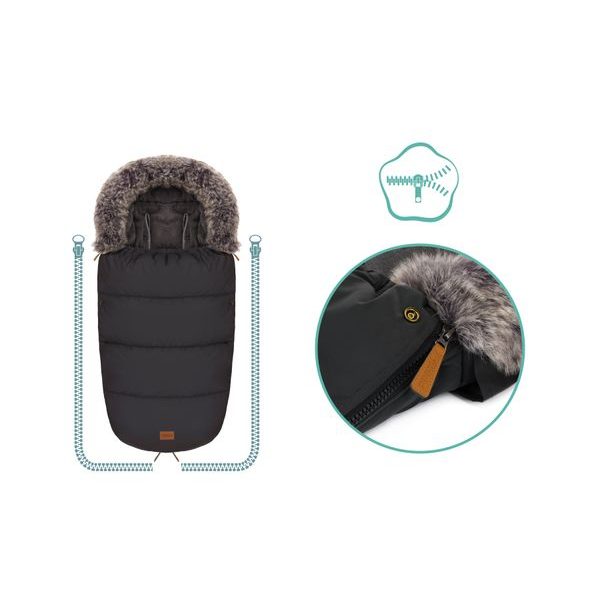 FILLIKID FUSAK ZIMNÍ MANASLU REFLECT BLACK - FUSAKY DO KOČÁRKU - KOČÁRKY A PŘÍSLUŠENSTVÍ