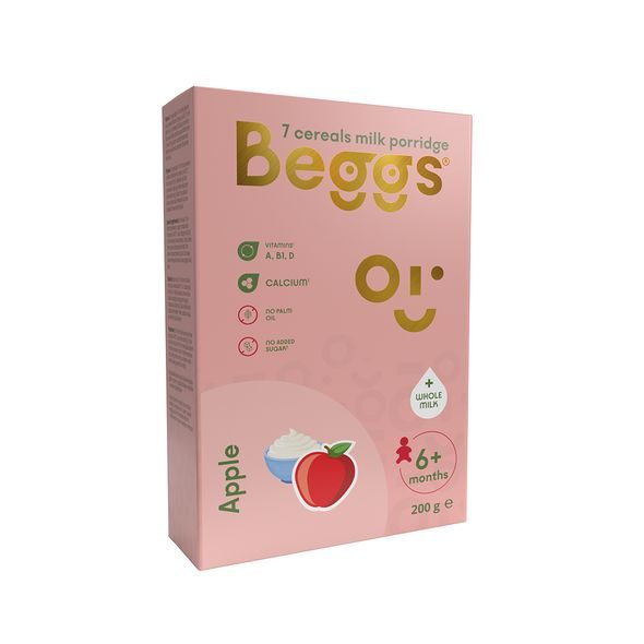 BEGGS MLÉČNÁ 7 ZRNNÁ KAŠE JABLEČNÁ 200G - KAŠE - KRMENÍ