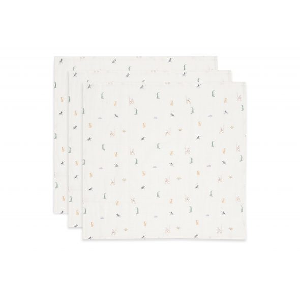 JOLLEIN PLENY 3 KS 70X70 CM JUNGLE JAMBO - LÁTKOVÉ PLENY ALL IN ONE - PŘEBALOVÁNÍ