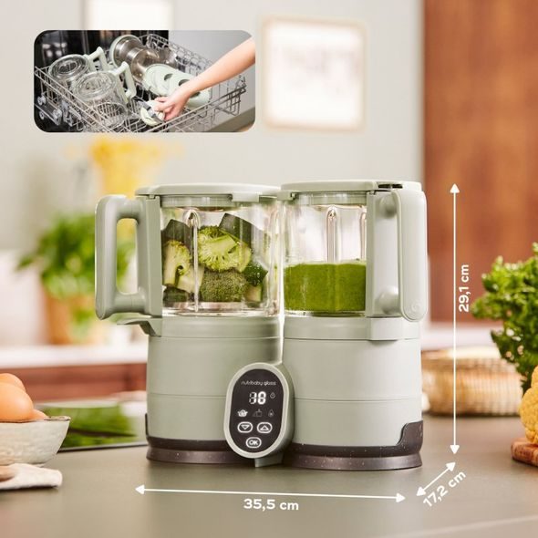 BABYMOOV MULTIFUNKČNÍ PŘÍSTROJ NUTRIBABY GLASS CELADON GREEN - KUCHYŇSKÉ PŘÍSTROJE - KRMENÍ