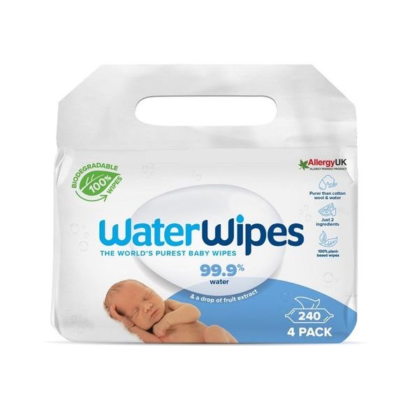 WATERWIPES 100% BIO ODBOURATENÉ UBROUSKY 4X60KS - VLHČENÉ UBROUSKY - PŘEBALOVÁNÍ