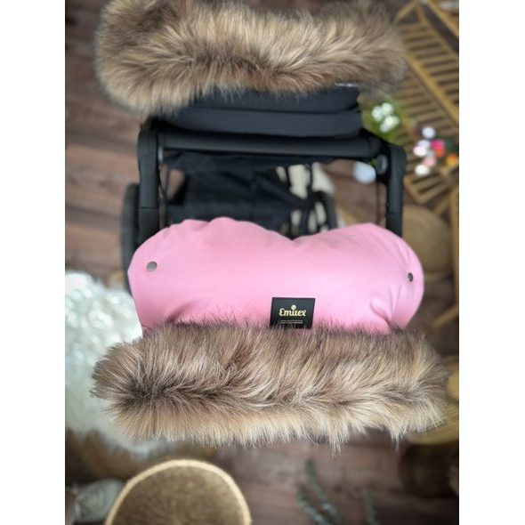 EMITEX RUKÁVNÍK LUXURY SOFT PINK - RUKÁVNÍKY NA KOČÁREK - KOČÁRKY A PŘÍSLUŠENSTVÍ