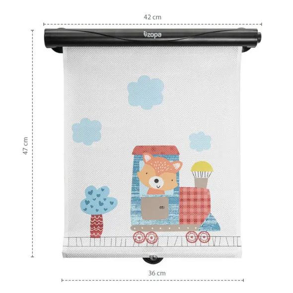 ZOPA SLUNEČNÍ CLONA DO AUTA ROLOVACÍ ZVÍŘÁTKA 2KS - SLUNEČNÍ ROLETY A CLONY - AUTOSEDAČKY A PŘÍSLUŠENSTVÍ