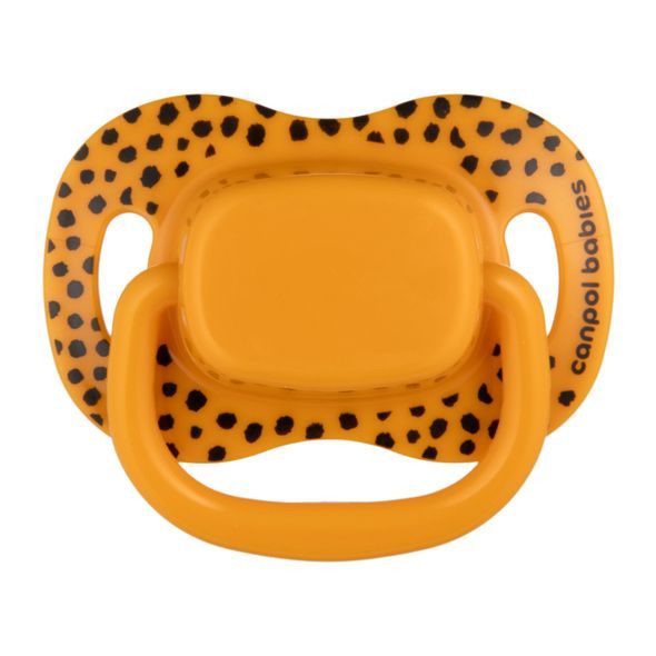 CANPOL BABIES SET SYMETRICKÝCH SILIKONOVÝCH DUDLÍKŮ BABIESBOO 18M+ 2KS ORANŽOVÝ - ŠIDÍTKA A DOPLŇKY - KRMENÍ