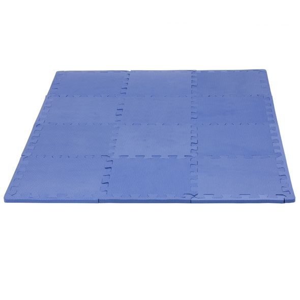 RIALTO BABY HRACÍ PODLOŽKA PUZZLE S OKRAJEM BLU 92X122 CM - HRACÍ PODLOŽKY NA ZEM - SPINKÁNÍ