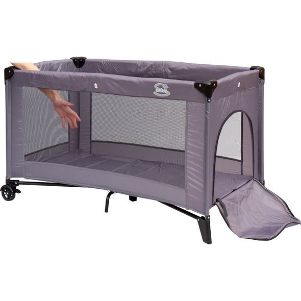 SCARLETT DĚTSKÁ CESTOVNÍ POSTÝLKA SCARLETT PIKI S BOČNÍM VSTUPEM ŠEDÁ - CESTOVNÍ POSTÝLKY - SPINKÁNÍ