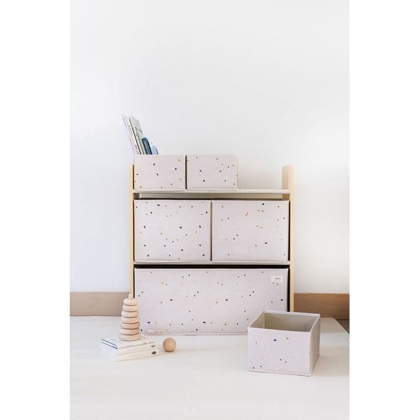 3 SPROUTS ORGANIZÉR NA HRAČKY RECYCLED TERRAZZO/PALEST PINK - BOXY NA HRAČKY - SPINKÁNÍ