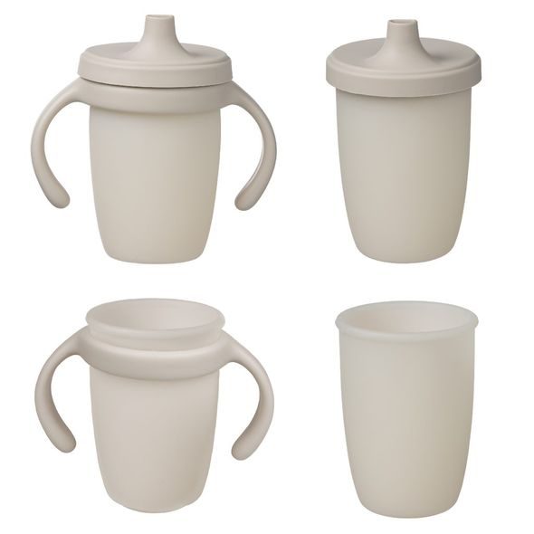 B.BOX SILIKONOVÝ HRNEČEK S PÍTKEM 240 ML - BÉŽOVÝ - DĚTSKÉ HRNEČKY - KRMENÍ