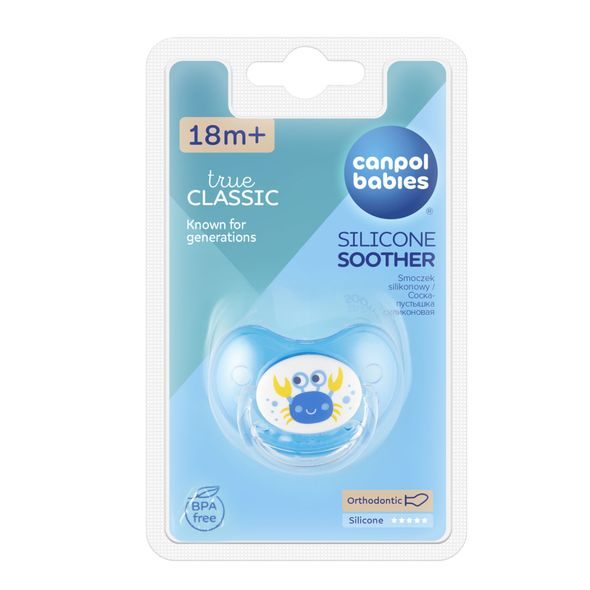 CANPOL BABIES DUDLÍK SILIKONOVÝ ANATOMICKÝ LOVE&SEA 18M+ 1KS - ŠIDÍTKA A DOPLŇKY - KRMENÍ