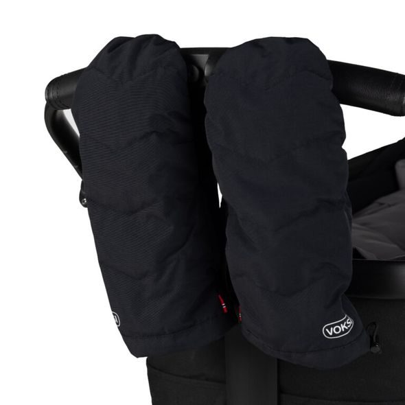 VOKSI STROLLER MITTEN BLACK LIGHT GREY - RUKÁVNÍKY NA KOČÁREK - KOČÁRKY A PŘÍSLUŠENSTVÍ