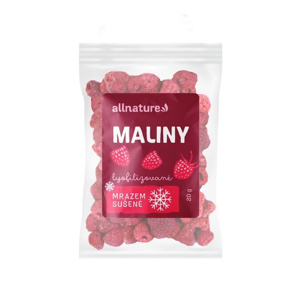 ALLNATURE MALINA SUŠENÁ MRAZEM CELÁ 20 G - SLADKÉ ZOBÁNÍ - PRE MAMIČKY