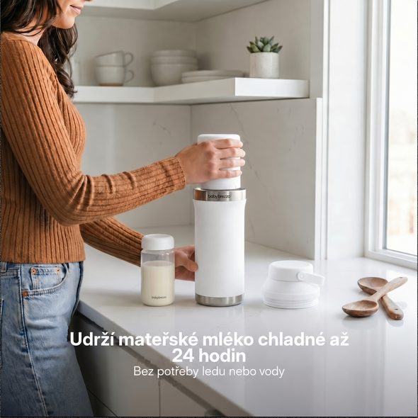 BABY BREZZA BREASTMILK BOTTLE COOLER 600 ML - CHLADICÍ TERMOSKA NA MATEŘSKÉ MLÉKO - USKLADNĚNÍ MATEŘSKÉHO MLÉKA - KRMENÍ