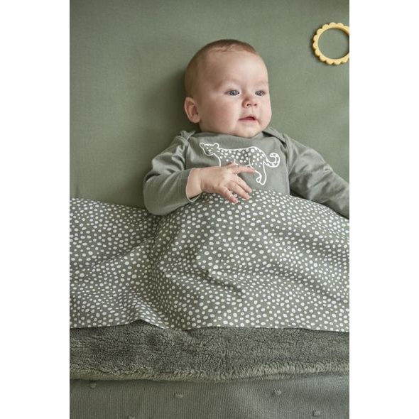 MEYCO DEKA MINI KNOTS FLEECE - FOREST GREEN - DĚTSKÉ DEKY PRO MIMINKA - SPINKÁNÍ