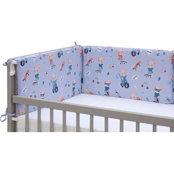 SCARLETT MANTINEL DO POSTÝLKY 4DÍLNÝ PEKO MODRÁ 180X30CM - MANTINELY - SPINKÁNÍ