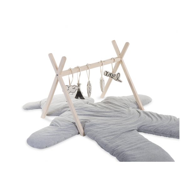 CHILDHOME HRACÍ DEKA MEDVĚD TEDDY JERSEY GREY 150CM - HRACÍ DEKY - PRO DĚTI