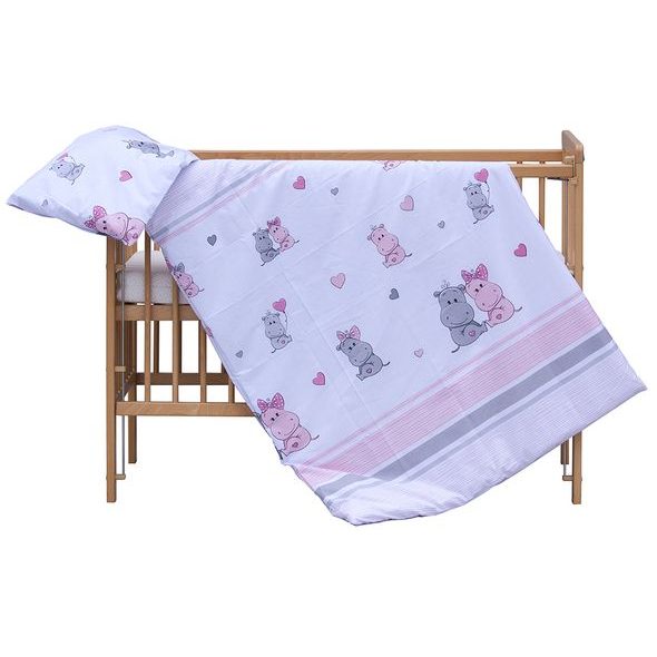 SCARLETT SOUPRAVA DO POSTÝLKY 2-DÍLNÁ PUPIS RŮŽOVÁ 90X120CM - POVLEČENÍ DO POSTÝLKY - SPINKÁNÍ