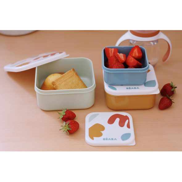 BEABA SADA SVAČINOVÝCH BOXŮ PLAYFUL - KRABIČKY NA SVAČINU - KRMENÍ