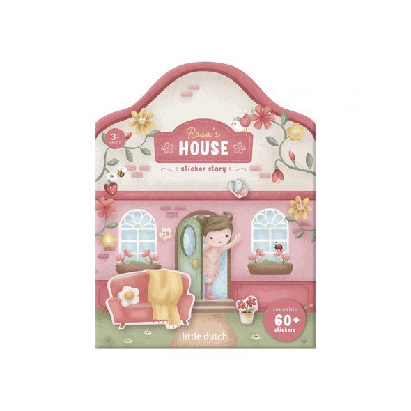 LITTLE DUTCH KNÍŽKA SE SAMOLEPKAMI DŮM ROSA - LITTLE DUTCH - PRO DĚTI