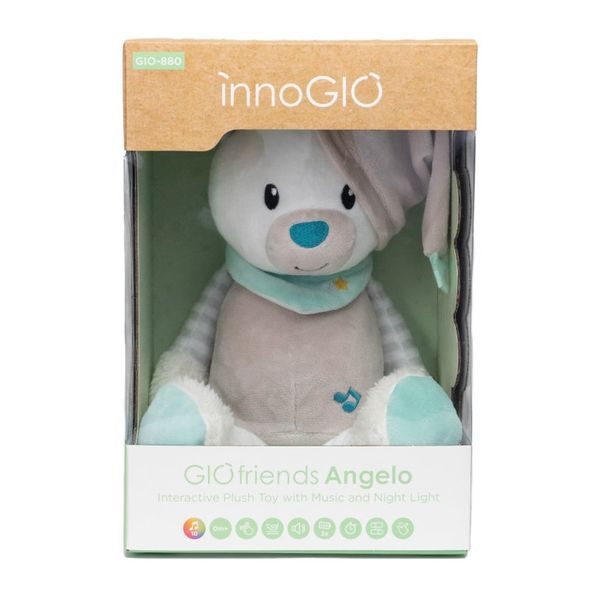 INNOGIO INTERAKTIVNÍ USÍNÁČEK S MELODIEMI A SVĚTLEM GIOFRIENDS - USÍNÁČCI ŠUMÍCÍ / S TLUKOTEM - PRO DĚTI