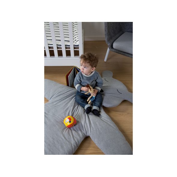 CHILDHOME HRACÍ DEKA MEDVĚD TEDDY JERSEY GREY 150CM - HRACÍ DEKY - PRO DĚTI