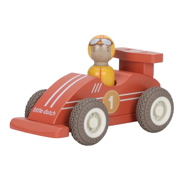 LITTLE DUTCH ZÁVODNÍ AUTÍČKA NA SETRVAČNÍK DŘEVĚNÁ - LITTLE DUTCH - PRO DĚTI