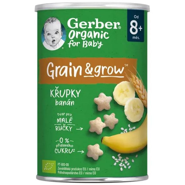 GERBER ORGANIC KŘUPKY BANÁNOVÉ 35G - TYČINKY/SUŠENKY - KRMENÍ