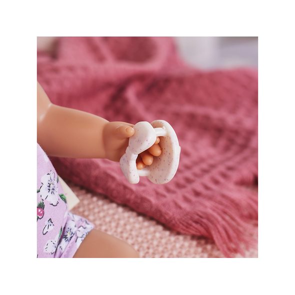 LULLA BABY PANENKA 35 CM V OVERALU S ČELENKOU FLORAL LILA - PANENKY - PRO DĚTI