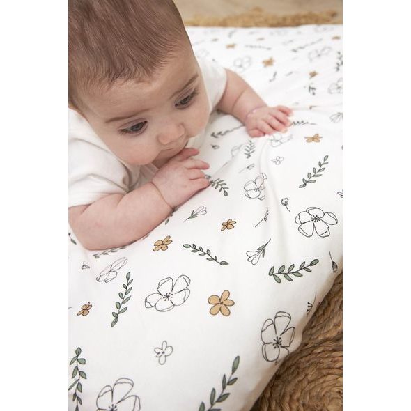 MEYCO POVLEČENÍ 100X135 CM - FLORAL - POVLEČENÍ DO POSTÝLKY - SPINKÁNÍ