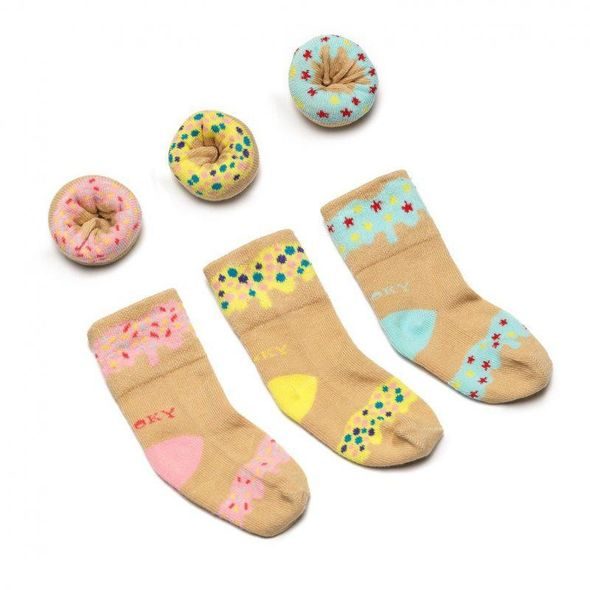 DOOKY GIFT DONUTS PONOŽKY 3 PÁRY - PONOŽKY A PUNČOCHY - PRO DĚTI