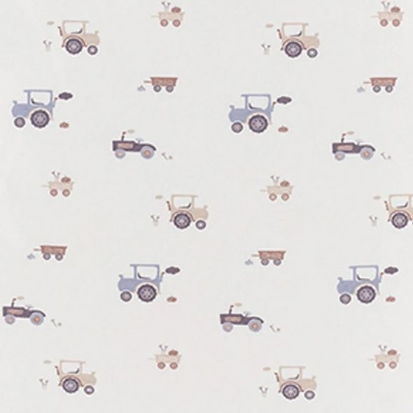 TRÄUMELAND POVLEČENÍ JERSEY 100/135 + 40/60 LITTLE FARM BLAU - POVLEČENÍ DO POSTÝLKY - SPINKÁNÍ