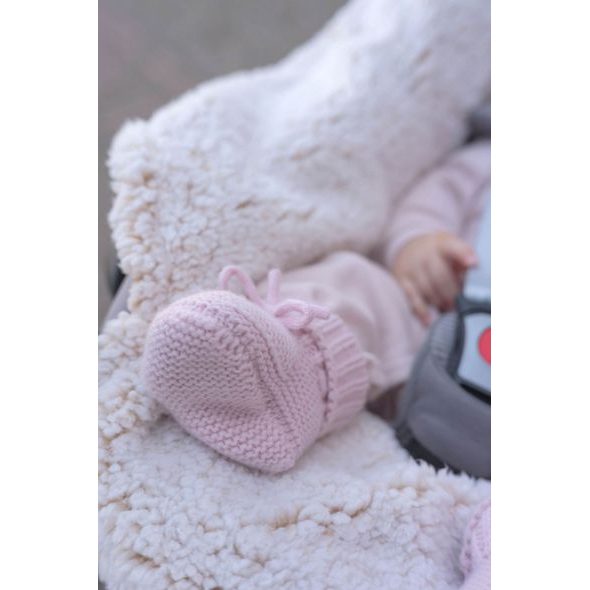 LODGER SLIPPER FOLKLORE MERINO WOOL TAN 0 - 6 MĚSÍCŮ - KOJENECKÉ CAPÁČKY - PRO DĚTI