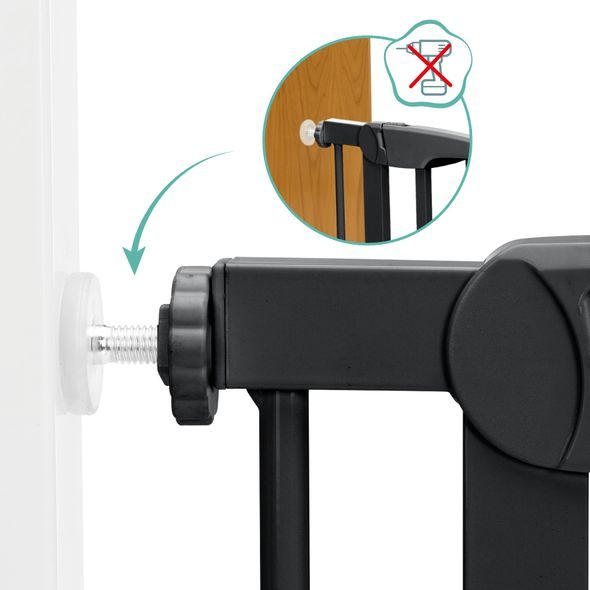 FILLIKID BEZPEČNOSTNÍ ZÁBRANA S AUTOMATICKÝM ZAVÍRÁNÍM BLACK - BEZPEČNOST DĚTÍ V DOMÁCNOSTI - KOUPÁNÍ A ZDRAVÍ