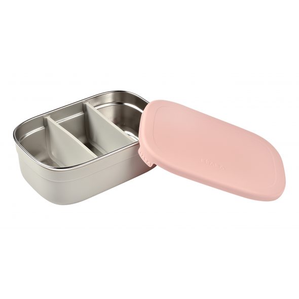 BEABA SVAČINOVÝ BOX NEREZ VELVET GREY / DUSTY ROSE - KRABIČKY NA SVAČINU - KRMENÍ