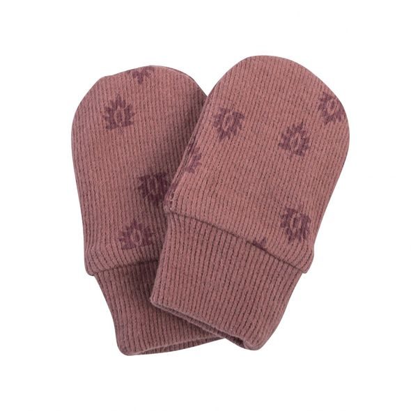 LODGER MITTENS PRINT RIB ROSEWOOD - RUKAVIČKY, ŠÁTKY, NÁKRČNÍKY - PRO DĚTI